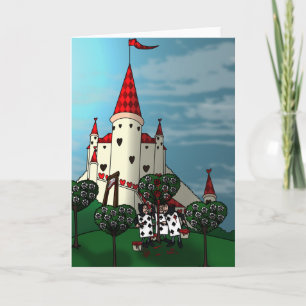 Pintando La Tarjeta De Saludo Rojo De Los Rosas