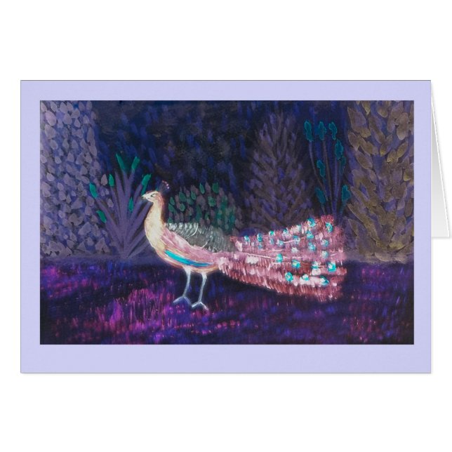 Pintando Peafowl Hermoso Jardín Peacock (Anverso (Horizontal))