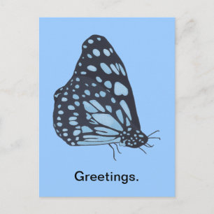 Pintando postales con manchas azules de mariposa n