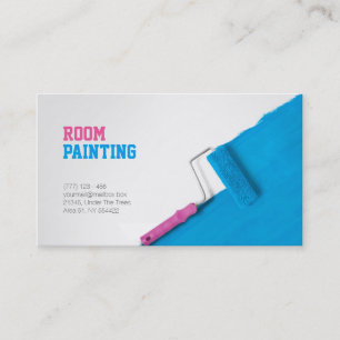 Pintando y adornando la tarjeta de la empresa de