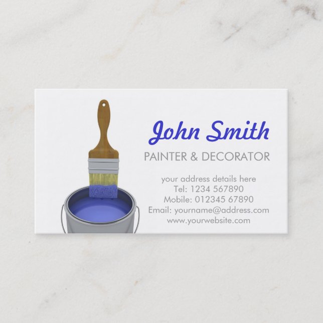 Pintando y adornando la tarjeta de visita (Anverso)