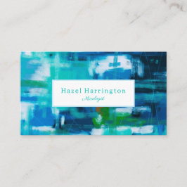 Pintar abstracto azul de Personalizable de tarjeta