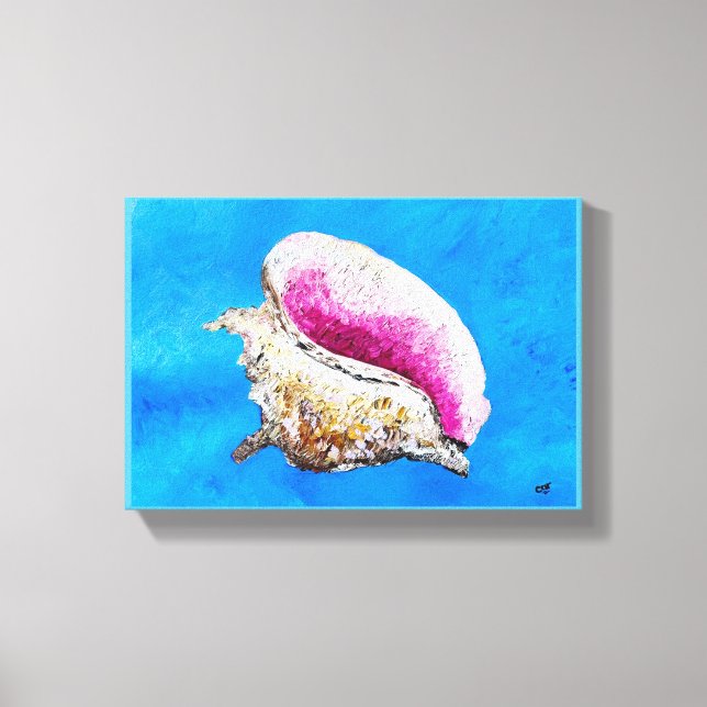 Pintar conch Shell en lienzo (Anverso)
