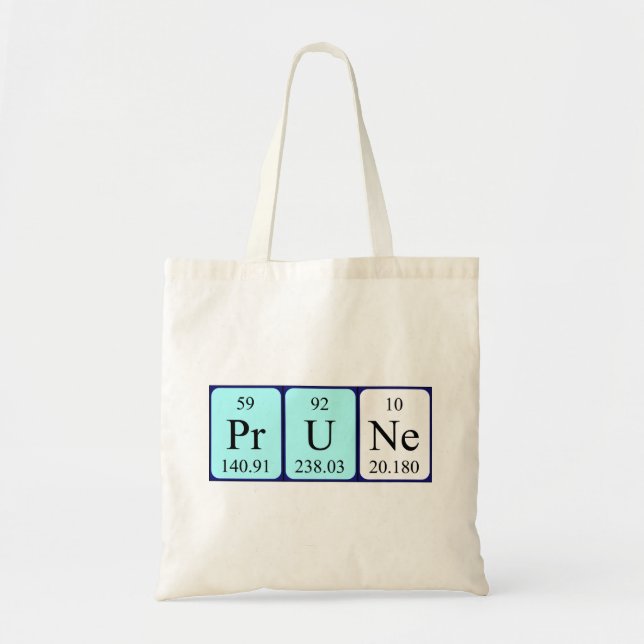 Pintar el nombre de tabla periódica de la bolsa (Frente)