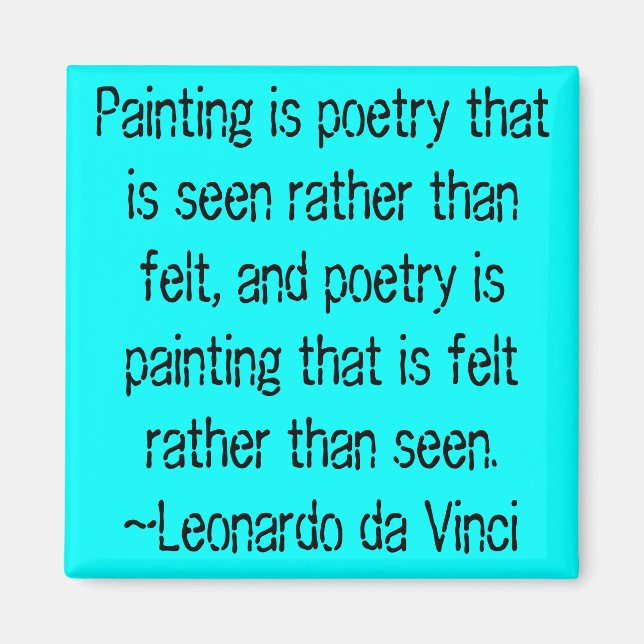 Pintar es poesía... - imán (Frente)