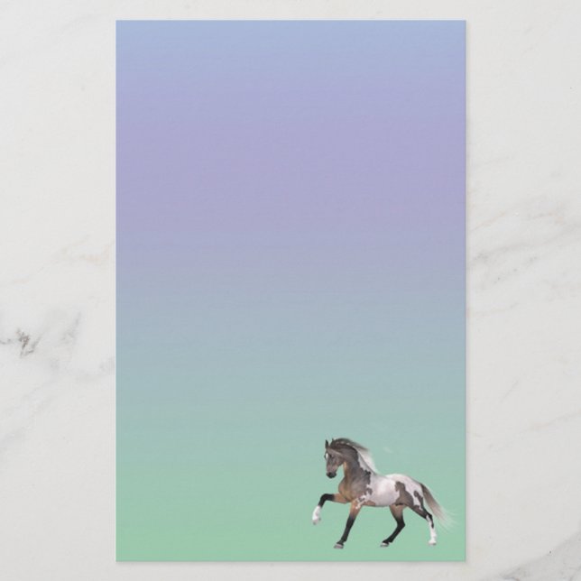 Pintar papel de la papelería para correr a caballo (Anverso)
