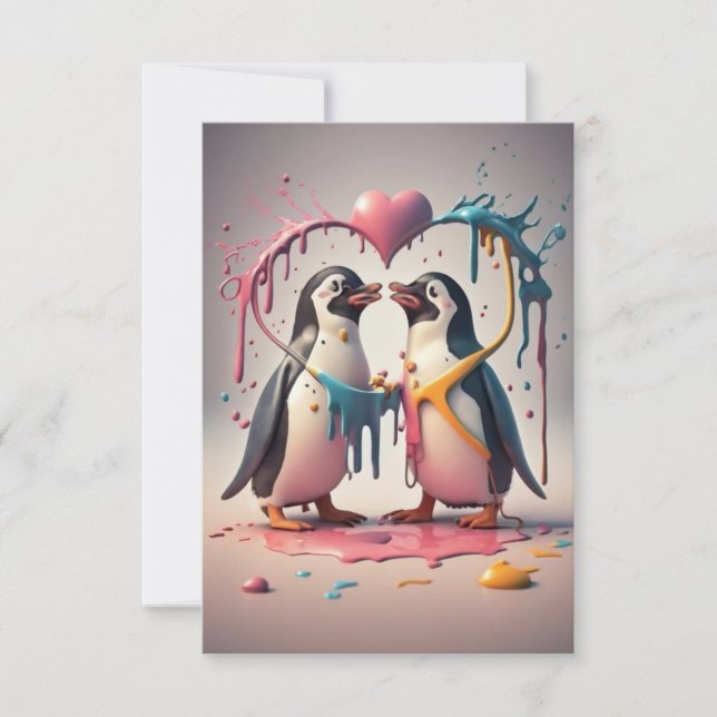 pintar pingüinos de pareja (Anverso)