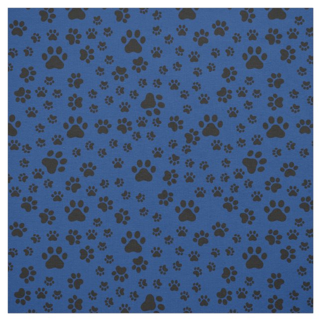 Pintas negras sobre tela azul real (Retal)