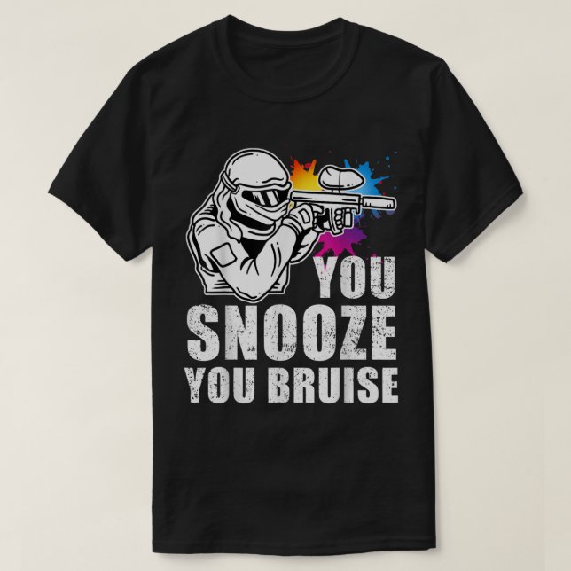 Pintball Camiseta Te Snooze Bruise Paintball (Diseño del anverso)