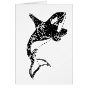 Pinte el arte de la orca de la salpicadura