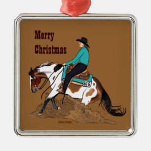 Pinte el ornamento del navidad del caballo que