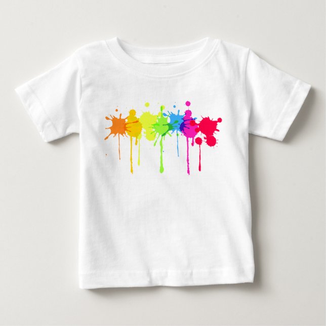 Pinte la camiseta del bebé del chapoteo (Anverso)