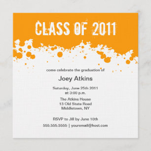 Pinte la invitación de la graduación de la