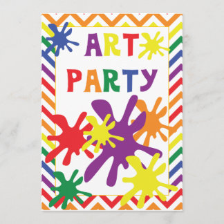 Pinte la invitación del cumpleaños del fiesta 5x7
