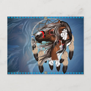 Pinte la postal de Dreamcatcher del caballo