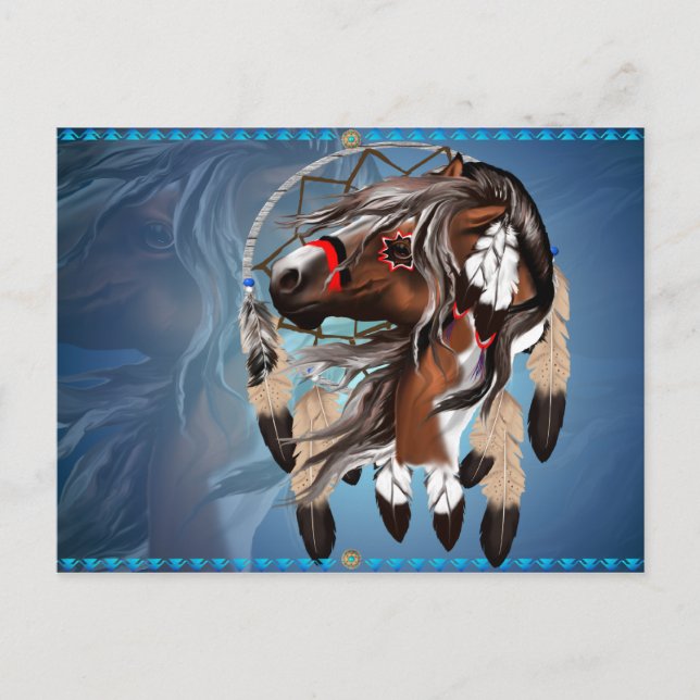 Pinte la postal de Dreamcatcher del caballo (Anverso)