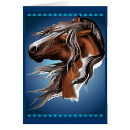 Pinte la tarjeta de cara del caballo