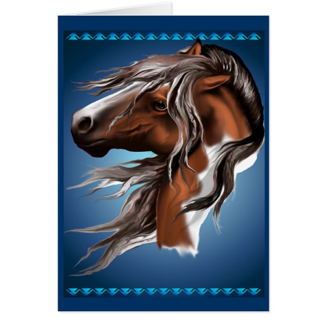 Pinte la tarjeta de cara del caballo (Frente)