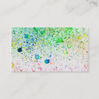 Pinte la tarjeta de visita salpicada