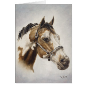 Pinte la tarjeta del caballo