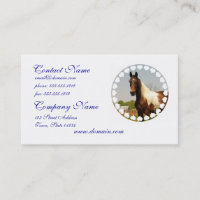 Pinte las tarjetas de visita del caballo