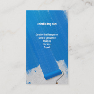 Pinte y empapeló la tarjeta de visita de los