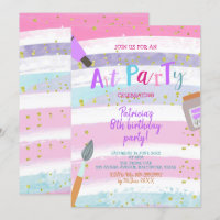 Pintemos la invitación de cumpleaños del Fiesta de