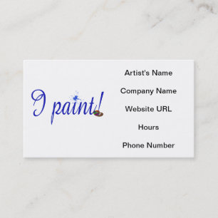 Pinto tarjetas de visita de la paleta de artistas