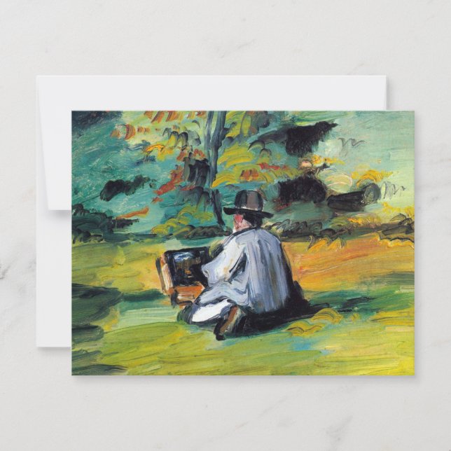 Pintor en el trabajo de Paul Cezanne, Bella Artes  (Anverso)
