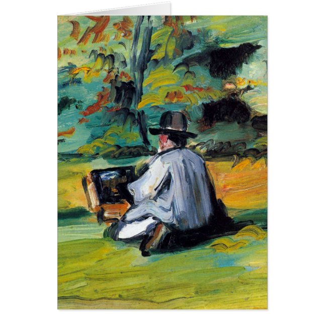 Pintor en el trabajo de Paul Cezanne, Bella Artes  (Frente)