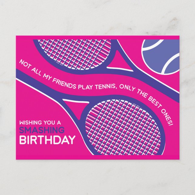 🎾 💜 Pintor Púrpura Rosa Tarjeta de Cumpleaños (Anverso)