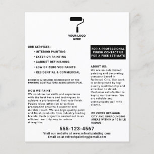 Pintor y decorador Añade tu logotipo Flyer moderno