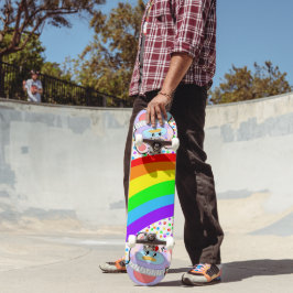 Pintorable Payaso y Skateboard Arcoiris