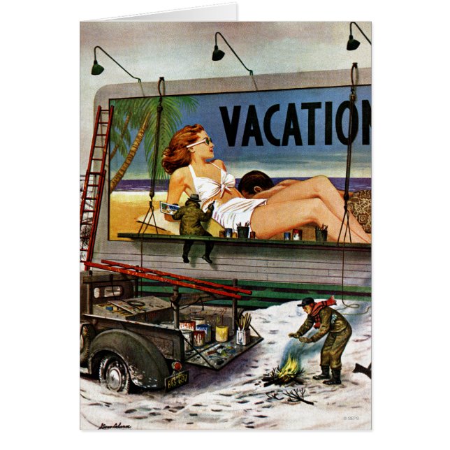 Pintores de pizarra en invierno por Stevan Dohanos (Frente)