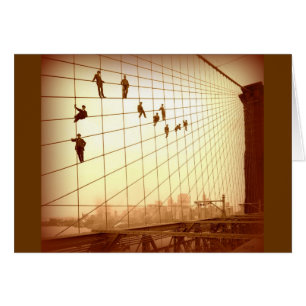 Pintores vintage Puente de Brooklyn