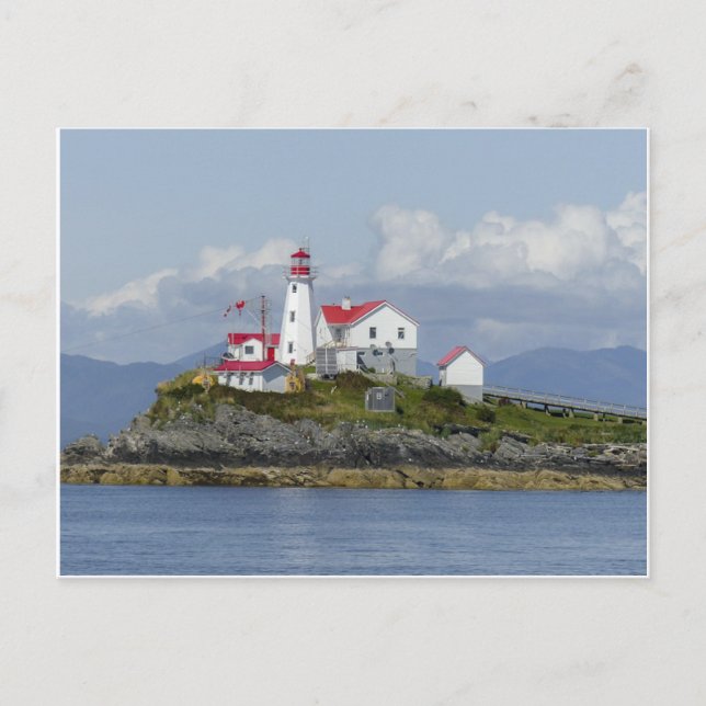 Pintoresca postal del faro de la Isla Verde (Anverso)