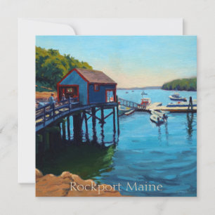 Pintoresco puerto de Rockport Maine con barcos