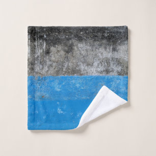 Pintura abstracta azul y blanco