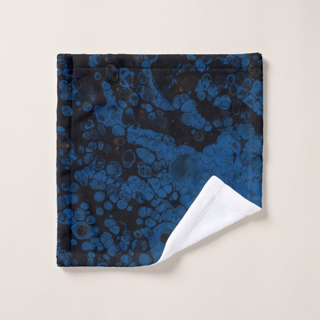 Pintura abstracta azul y blanco (Toallita)