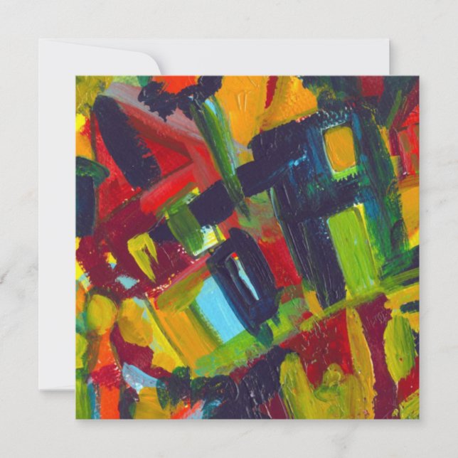 Pintura abstracta colorida de Kandinsky '304' (Anverso)