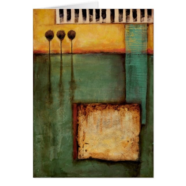 Pintura abstracta con claves de piano (Frente)