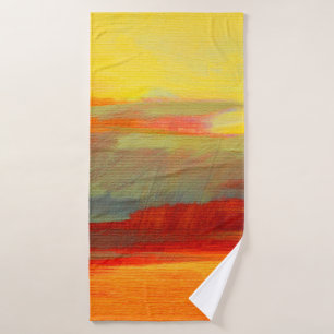 pintura abstracta de aceite de paisaje sobre pintu