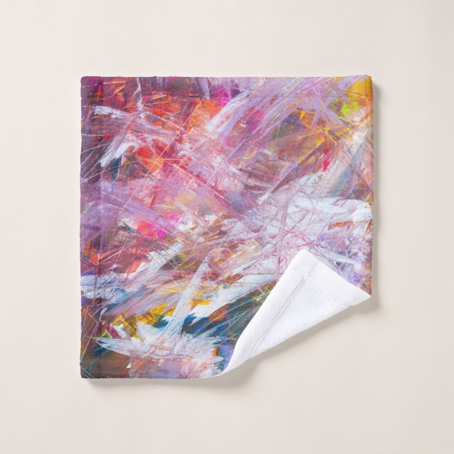 Pintura abstracta de arañazos multicolores (Toallita)