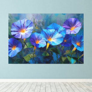 Pintura abstracta de azul y violeta Arte de pared