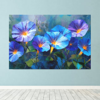 Pintura abstracta de azul y violeta Arte de pared