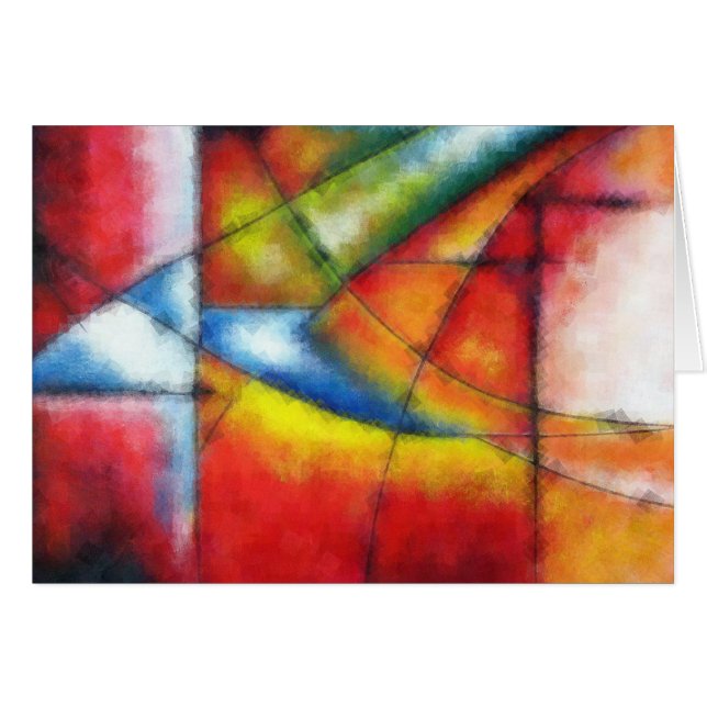 pintura abstracta de color rojo amarillo azul (Anverso (Horizontal))