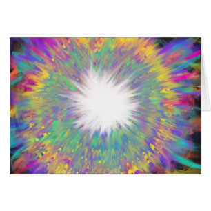 Pintura abstracta de estrella de explosión de arco