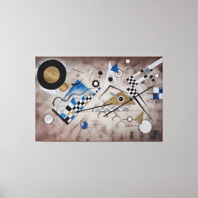 Pintura abstracta de Kandinsky con arte moderno de (Anverso)