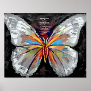 Pintura abstracta de la mariposa - impresiones del