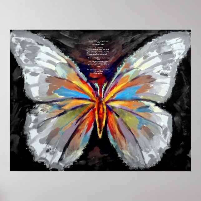Pintura abstracta de mariposa - Impresiones de art (Frente)